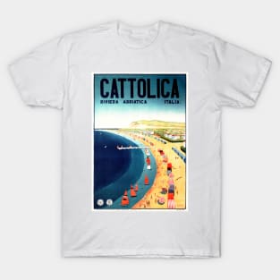 CATTOLICA BEACH ITALY Advertisement Vintage Italian Holiday T-Shirt